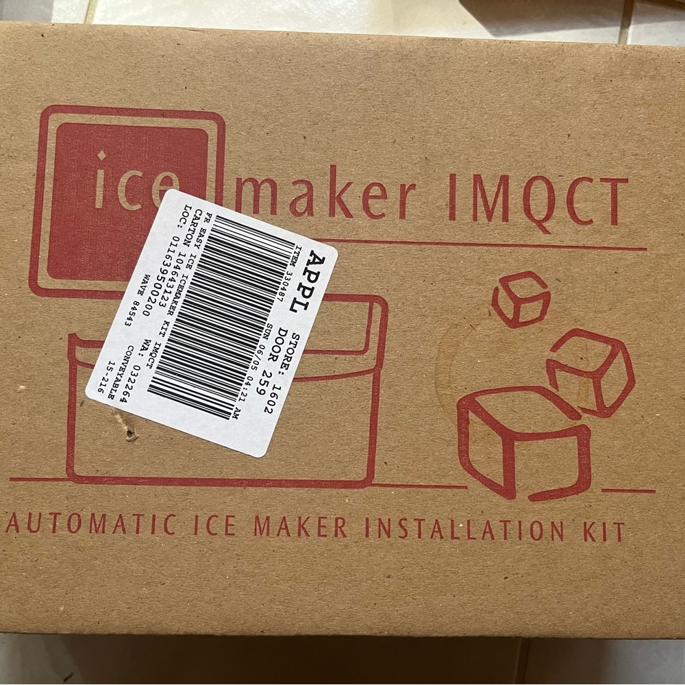 Automatic Ice Maker Installation Kit IMQCT/ item # 330487